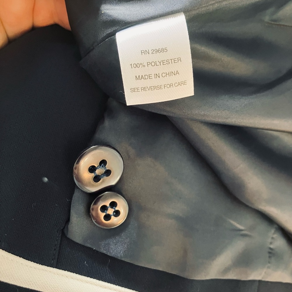 Pendleton Navy 2 Button Blazer with White Trim si… - image 11